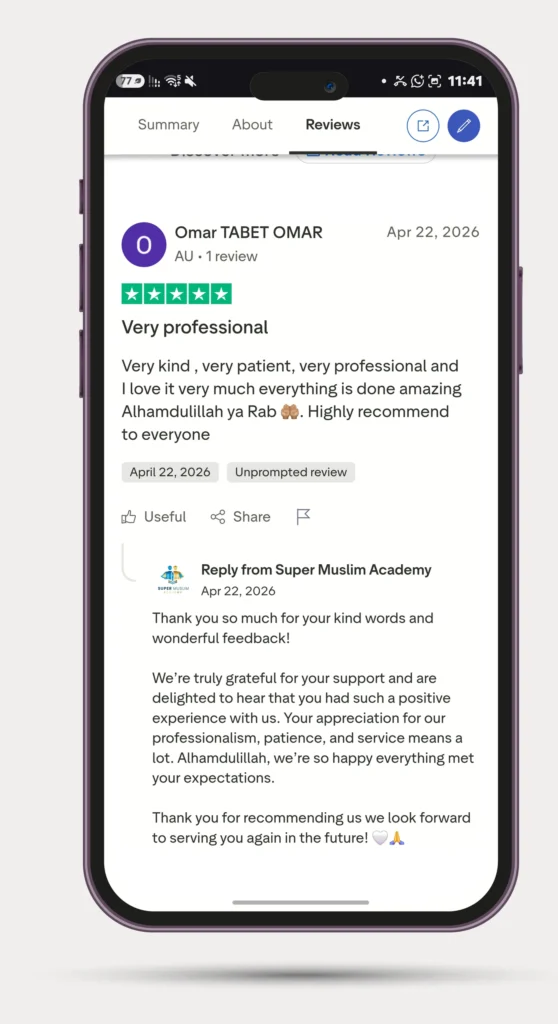 تقييم على Trustpilot من Omar Tabet Omar